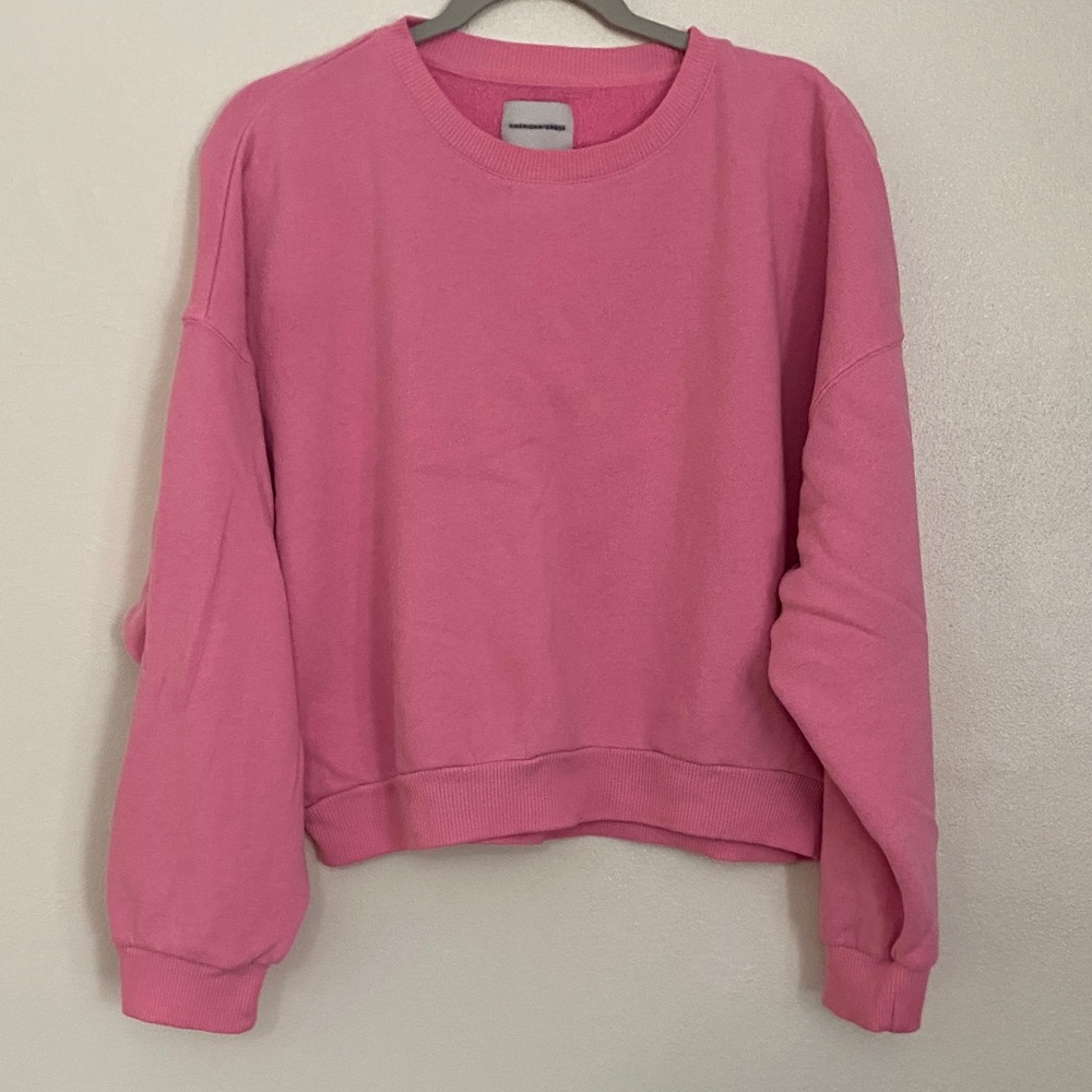 American Eagle Outfitters Pink Crew Neck Sweater